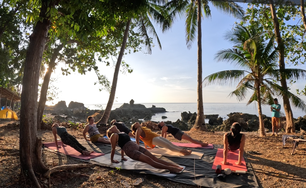 Yoga Retreat Iloilo Day 2: Beachfront asanas at Bugnayan Point.