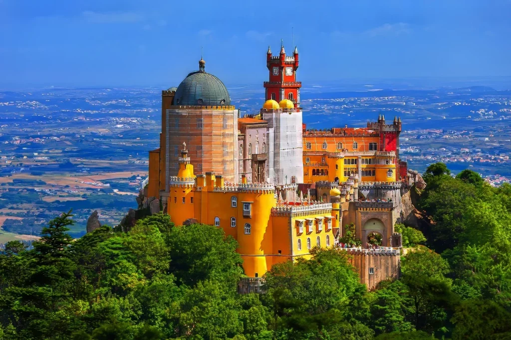 Pena Palace in Sintra, showcasing Portugal's art and culture.