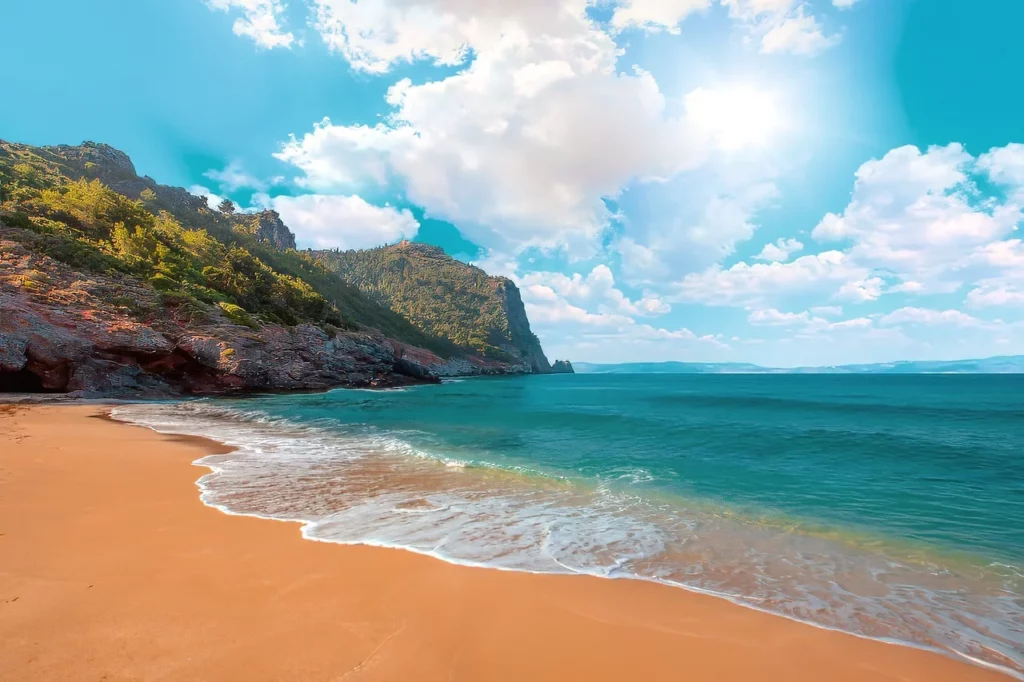 Cleopatra Beach in Alanya, one of the best beaches in Turkey.