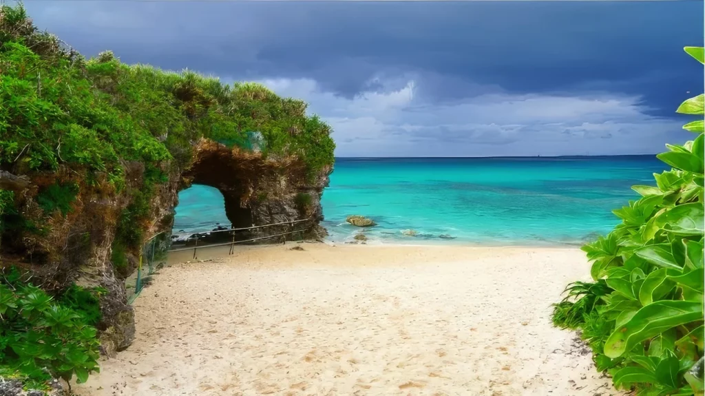 Sunayama Beach on Okinawa, one of the best beaches in Japan.