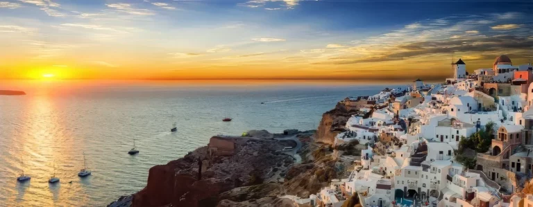 Sunset on Santorini's other side.