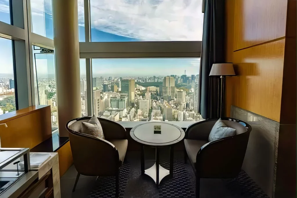 A view of Tokyo from one of the luxury hotels and resorts in Japan.